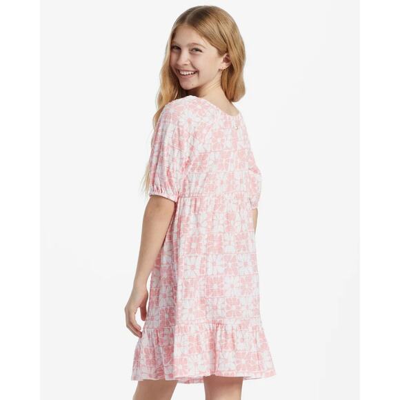 Billabong Kids Girls Youth Daisy Love Floral Relaxed Fit Tiered Dress - Picture 3 of 7